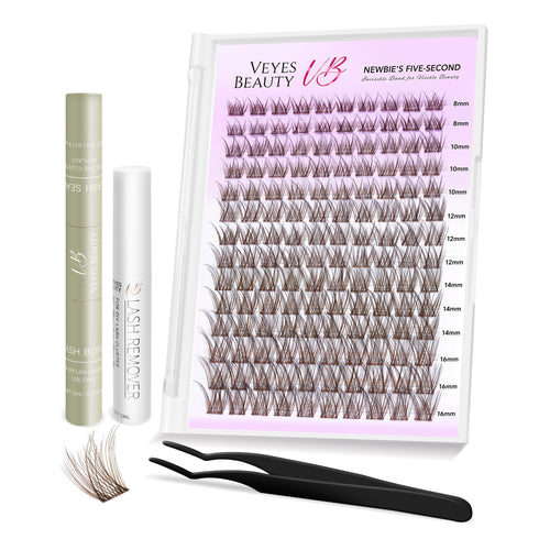 Zestaw brązowych kępek rzęs VeyesBeauty LuxeBold